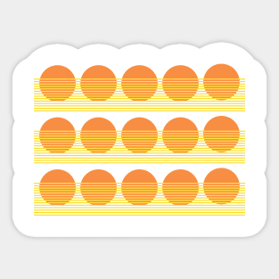 Minimalist Abstract Shapes and Lines in Yellow Sticker